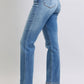 Judy Blue Vintage Wash Thermal Lined Straight Jeans