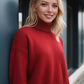 Basic Turtleneck Dropped Shoulder Sweater