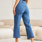 RFM Chloe Tummy Control High Waist Crop Jeans in Blue Slate