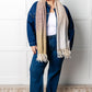 Cold Front Fringe Scarf in Blue and Green