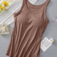 Basic Round Neck Tank Top with Bra