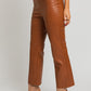 Straight Faux Leather Pants