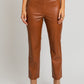 Straight Faux Leather Pants