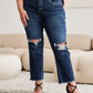 RFM Dylan Tummy Control Distressed High Waist Crop Jeans