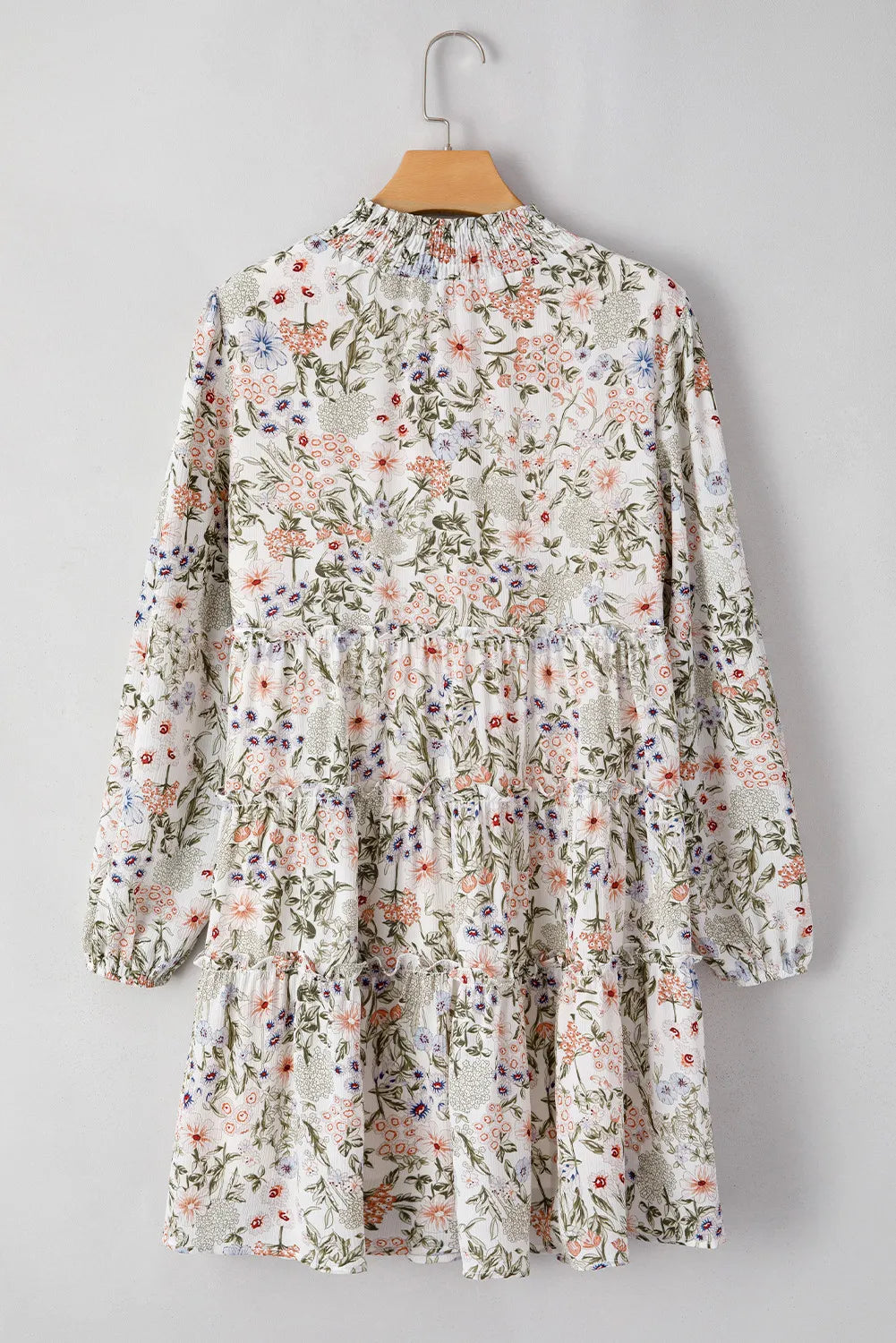 Falling for Floral Mock Neck Long Sleeve Mini Dress