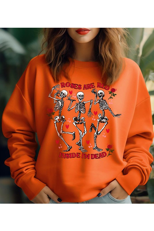 Roses Are Red, Inside I’m Dead Crew Sweatshirt