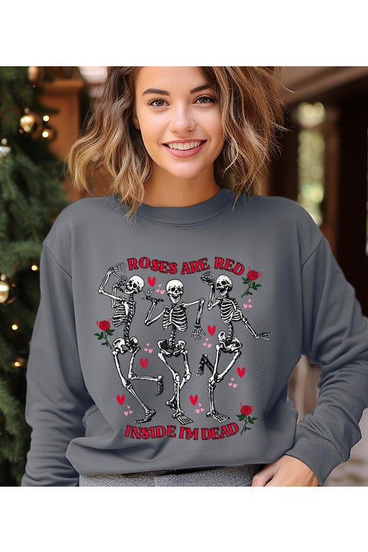 Roses Are Red, Inside I’m Dead Crew Sweatshirt