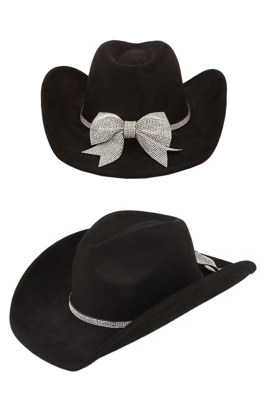 Rhinestone Ribbon Cowboy Hat