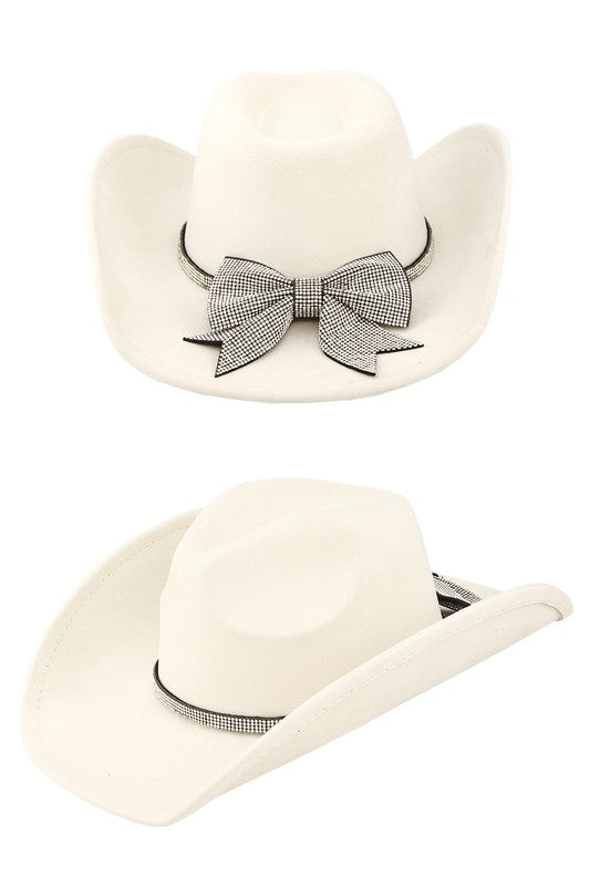 Rhinestone Ribbon Cowboy Hat