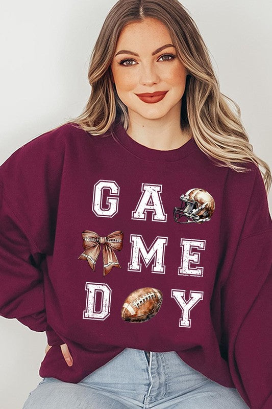 Game Day Football Graphic Fleece Sweatshirts