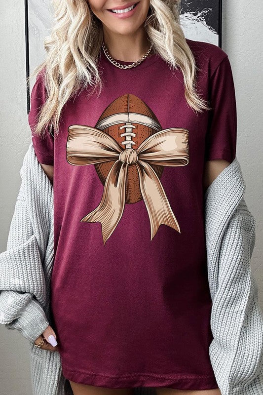 Football Bow Graphic Tee