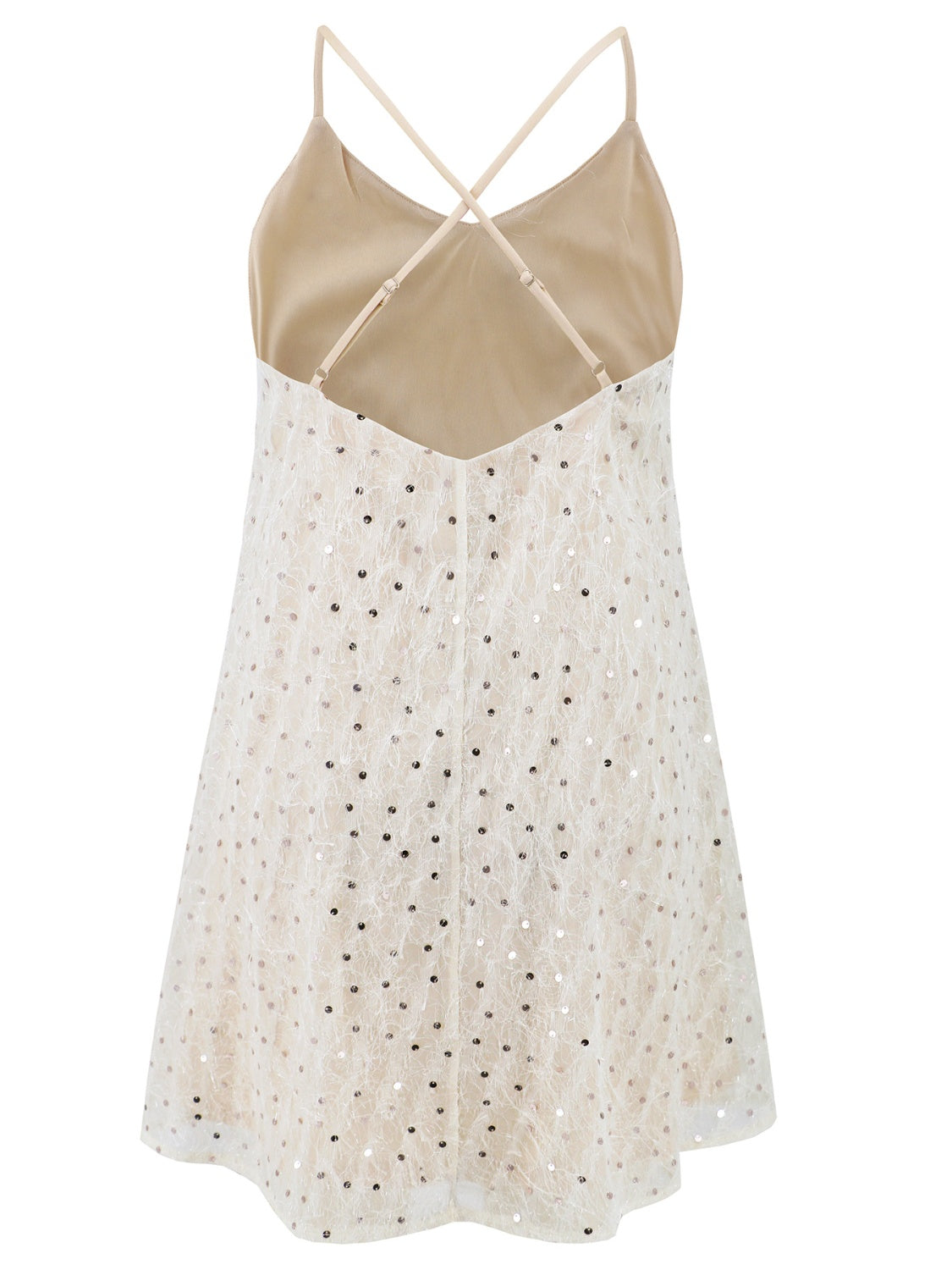 Sequin Low Back Mini Cami Dress