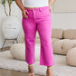 RFM Chloe Tummy Control High Waist Crop Jeans in Pink Rouge