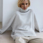 Basic Turtleneck Dropped Shoulder Sweater