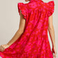 Ruffle Cap Sleeve Tiered Dress Plus Size