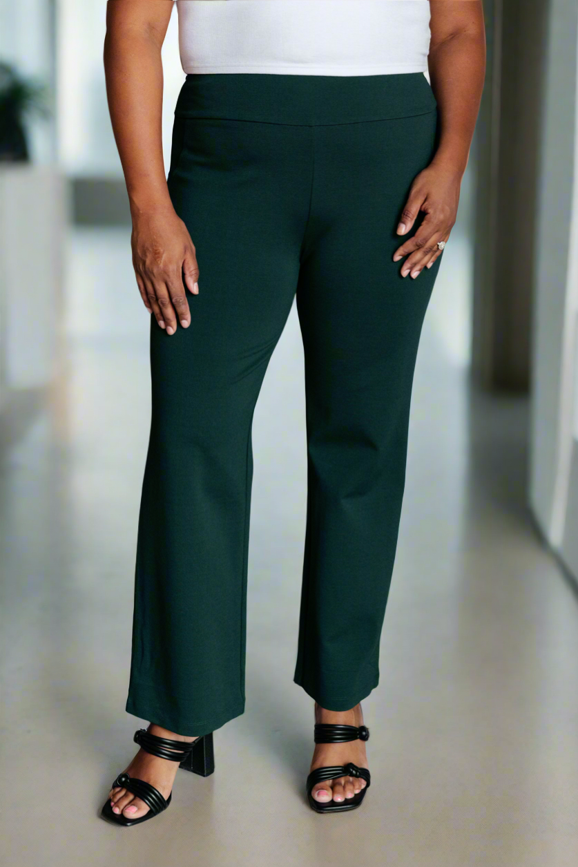 Magic Straight Pants in Hunter Green