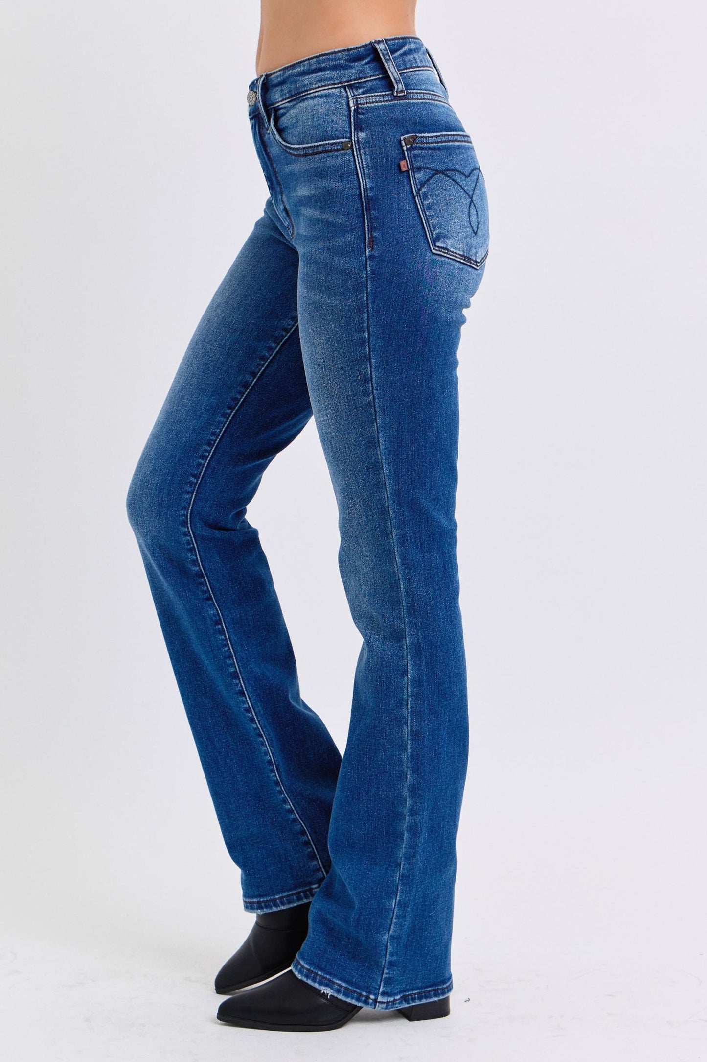 Judy Blue Mid-Rise Bootcut Jeans with Thermal Lining