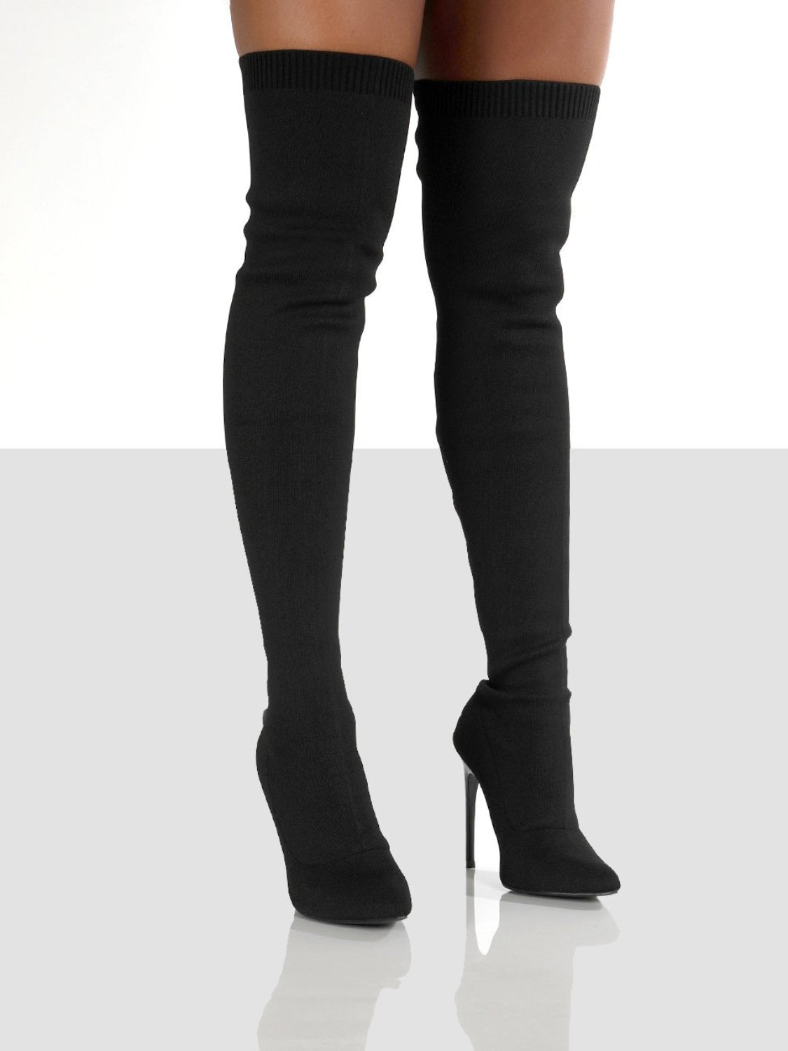 Pointed Toe Over Knee Stiletto Boots