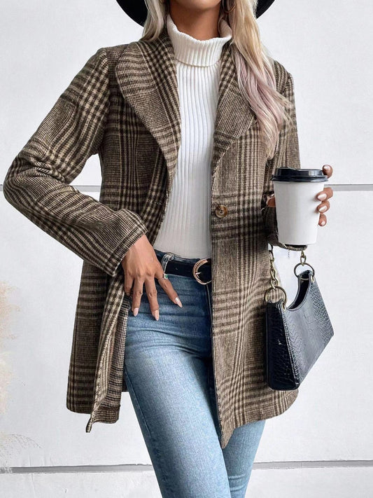 Plaid Long Sleeve Jacket