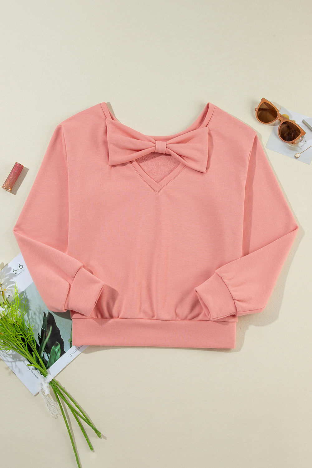 Bow Cutout Sweatshirt