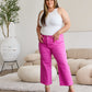 RFM Chloe Tummy Control High Waist Crop Jeans in Pink Rouge