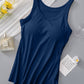 Basic Round Neck Tank Top with Bra