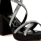 Infatuated Rhinestones Embellished Strappy Sandals