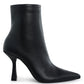 Farnak Pleather Pointed Toe Ankle Boots