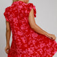 Ruffle Cap Sleeve Tiered Dress Plus Size