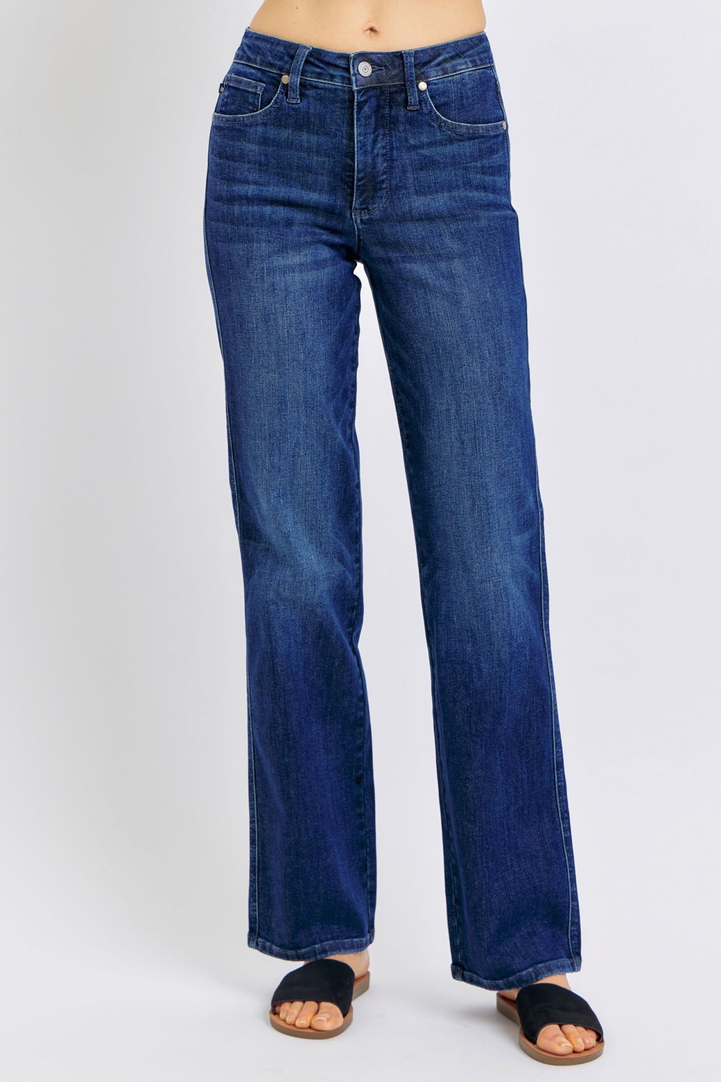 Judy Blue Tummy Control Straight Jeans Plus Size