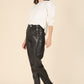 Vegan Leather Straight Leg Pants