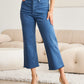 RFM Chloe Tummy Control High Waist Crop Jeans in Blue Slate