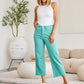 RFM Chloe Tummy Control High Waist Crop Jeans in Island Green