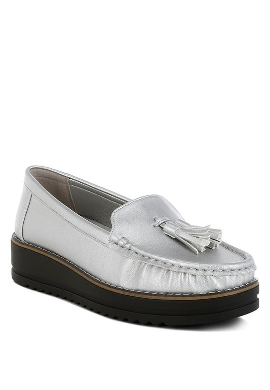 Larana Metallic Tassel Loafers