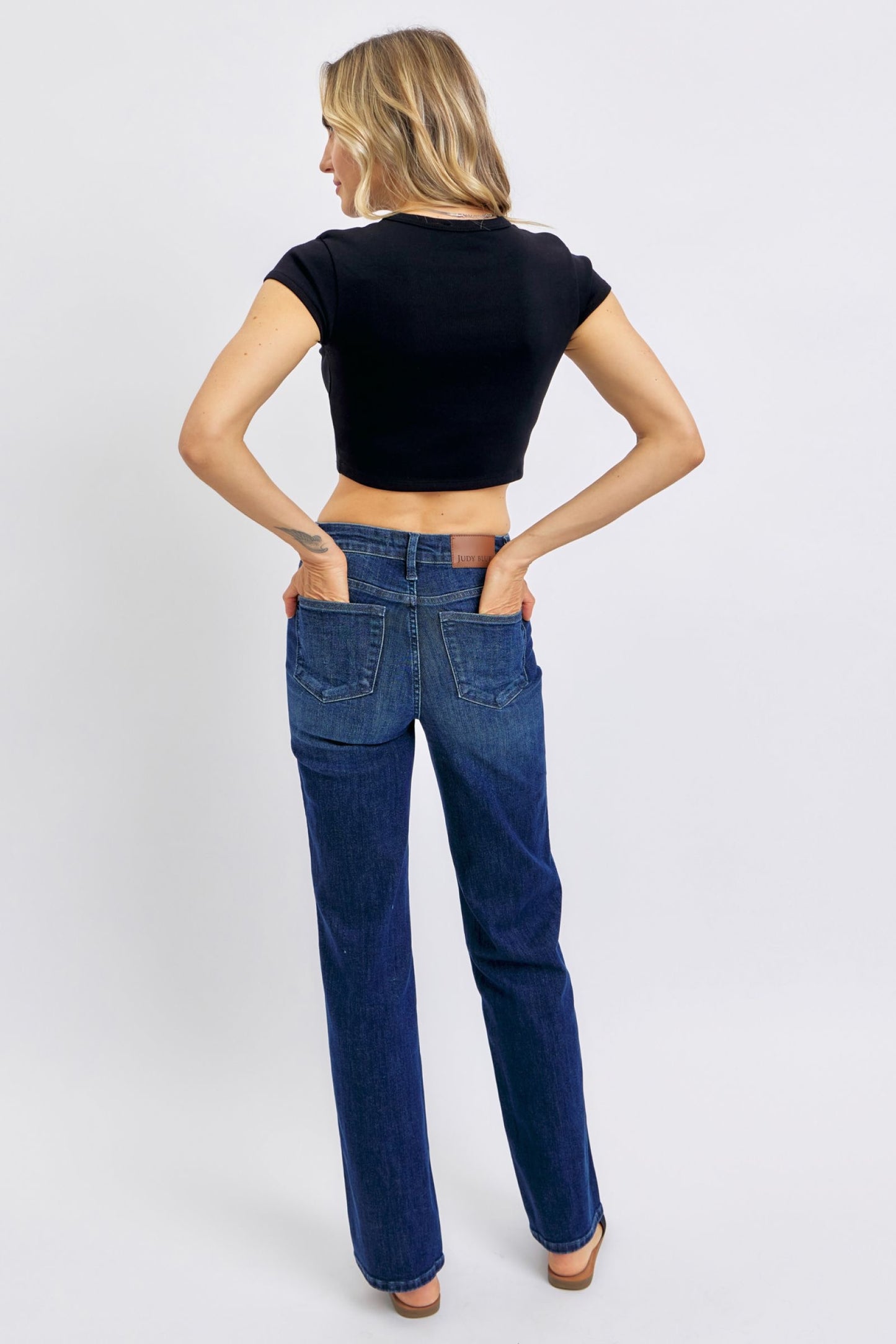 Judy Blue Tummy Control Straight Jeans Plus Size