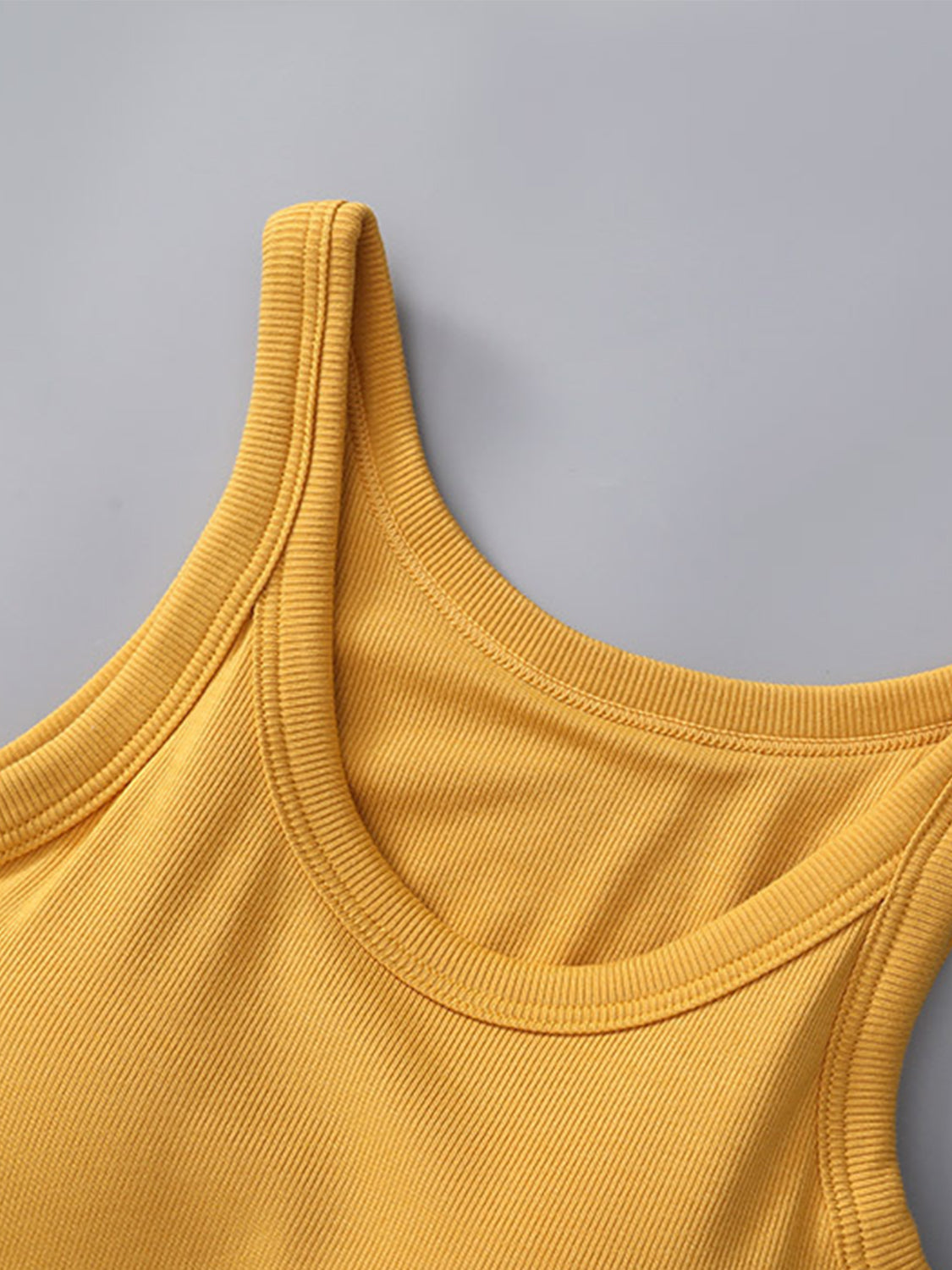 Basic Round Neck Tank Top with Bra