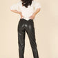 Vegan Leather Straight Leg Pants