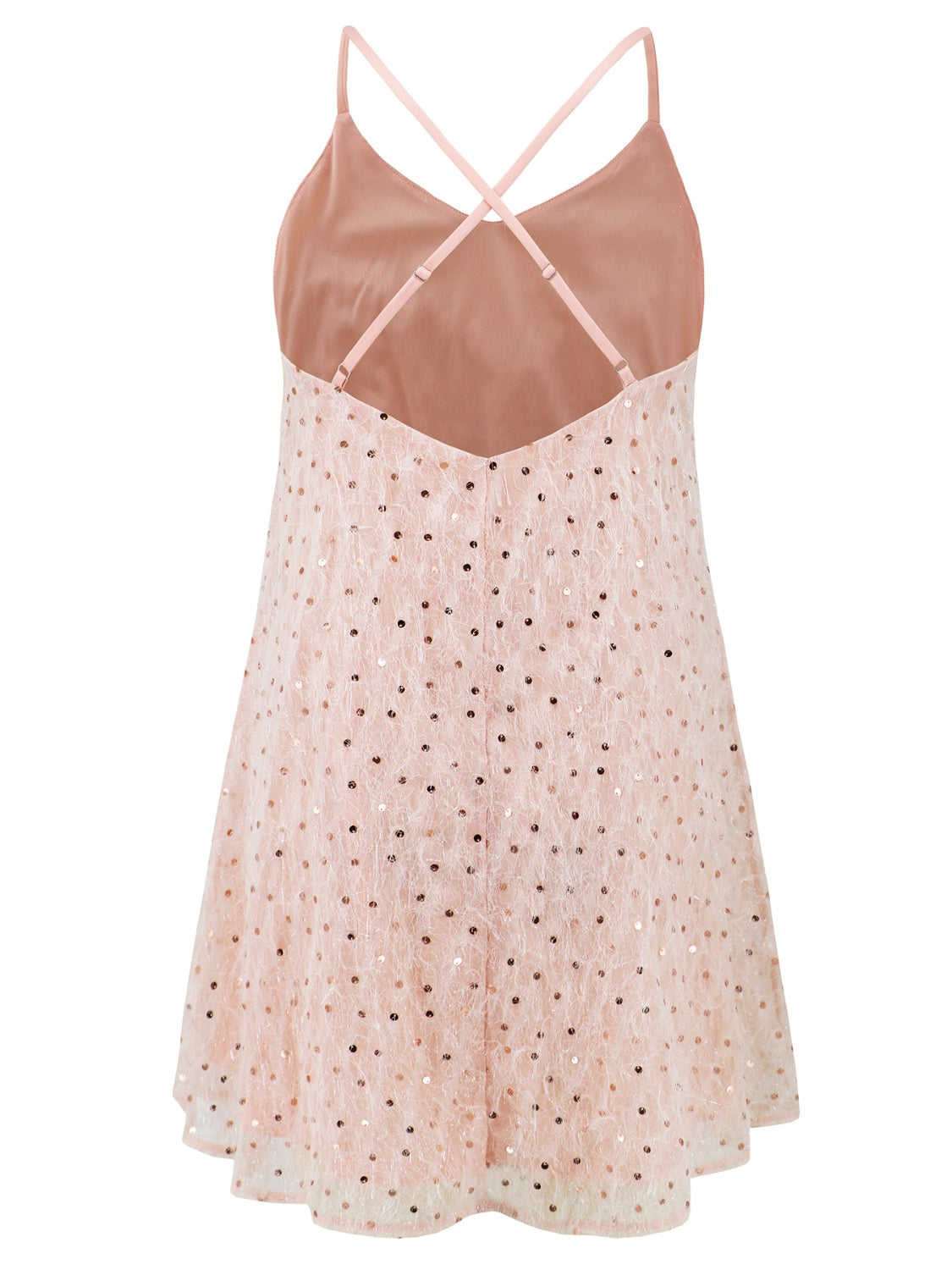 Sequin Low Back Mini Cami Dress