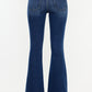 Kancan Cat's Whiskers Raw Hem Flare Jeans