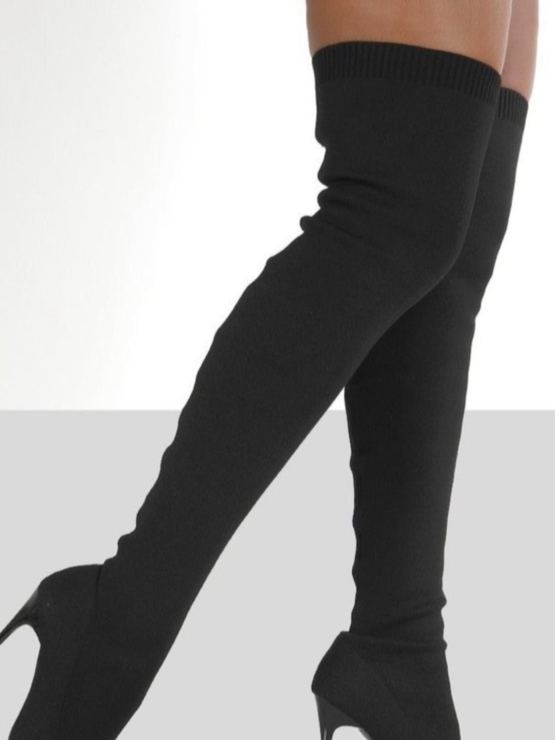 Pointed Toe Over Knee Stiletto Boots