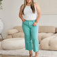 RFM Chloe Tummy Control High Waist Crop Jeans in Island Green