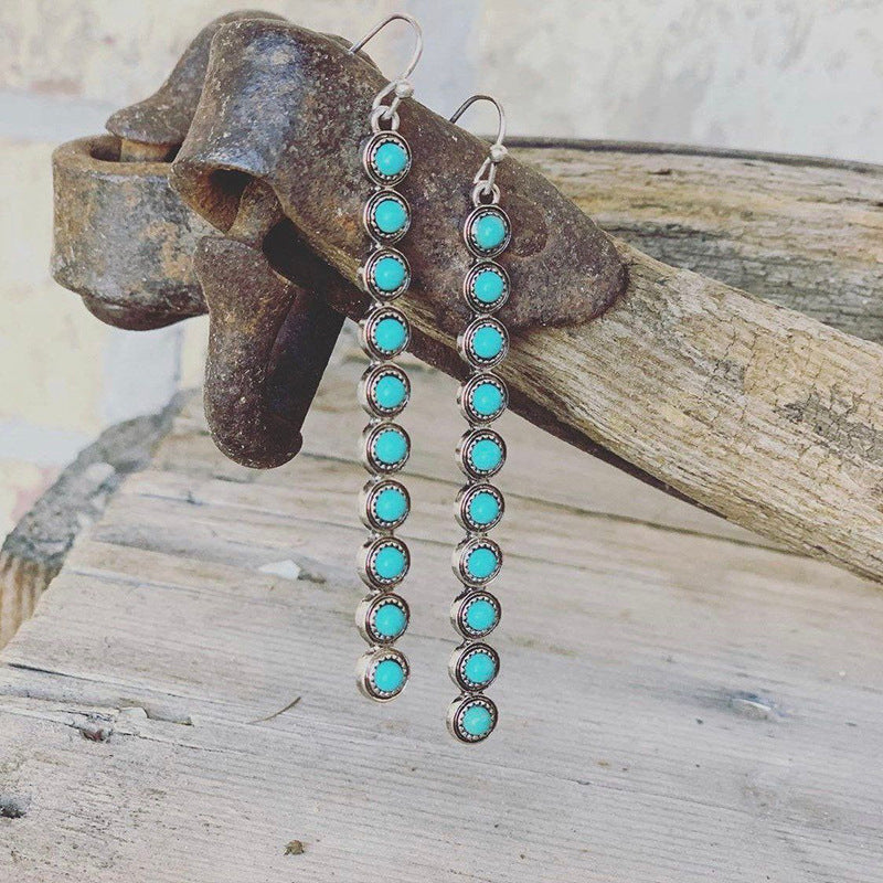 Turquoise Bar Earrings