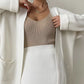 Pocketed Long Sleeve Cardigan and Skirt Sweater Set