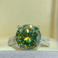 Green 5 Carat Moissanite Ring