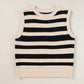 Color Block Round Neck Sweater Vest