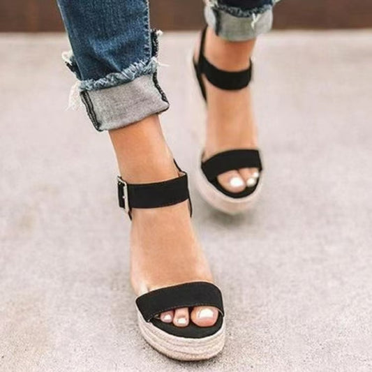 Women’s Open Toe Strappy Wedge Sandals