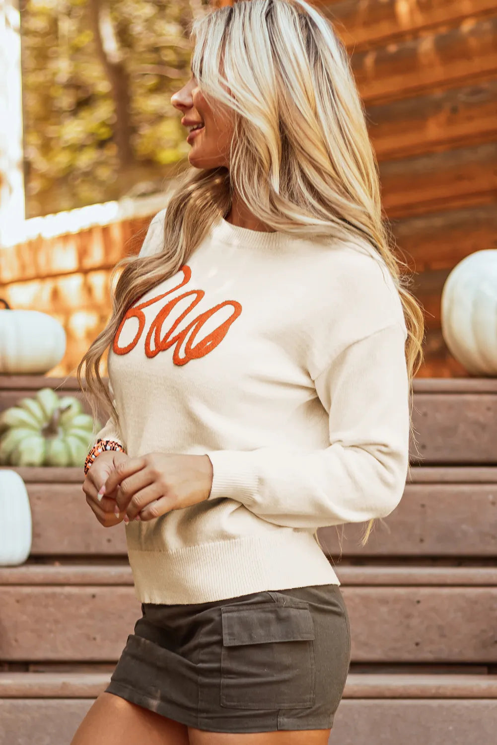 Script ‘BOO’ Halloween Sweater