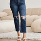 RFM Dylan Tummy Control Distressed High Waist Crop Jeans