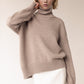 Basic Turtleneck Dropped Shoulder Sweater