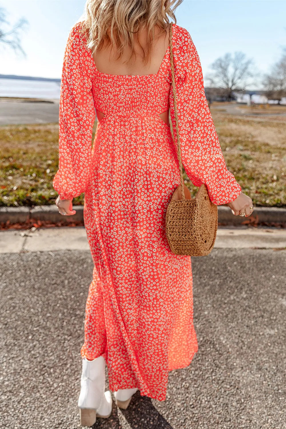 Bloom Boom Long Sleeve Midi Dress